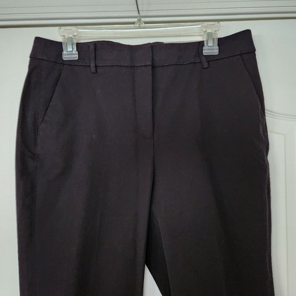 CHICO'S Straight Leg Crop Flat Front Hi-Rise Size 2 (12 Reg) Black 24 ½" Inseam - Picture 2 of 11